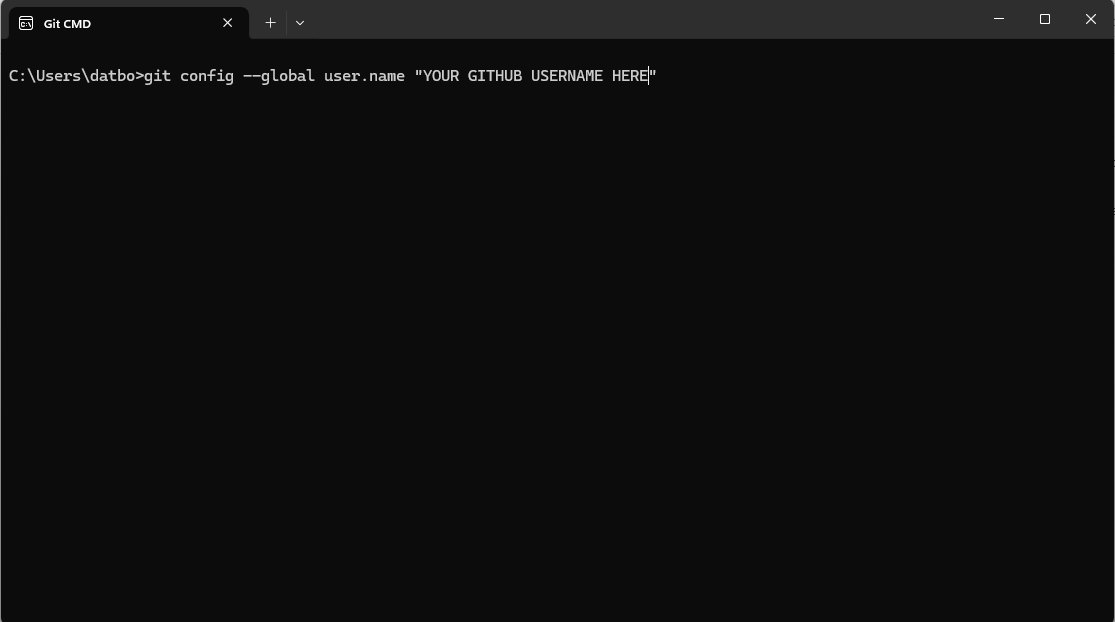 Git CMD Username